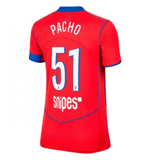 Paris Saint-Germain Willian Pacho #51 Alternativní Dres pro Dámské 2025-26 Krátký Rukáv Paris Saint-Germain Willian Pacho #51 Alternativní Dres pro Dámské 2025-26 Krátký Rukáv
